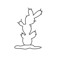 Cactus outline style