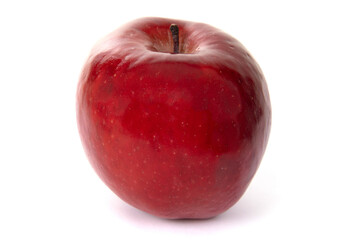 big red apple on white background