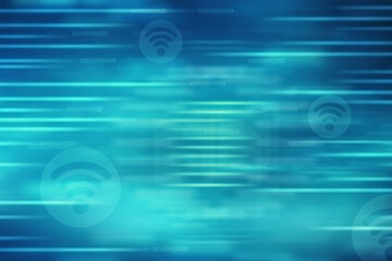 2d illustration wifi futuristic technology background

