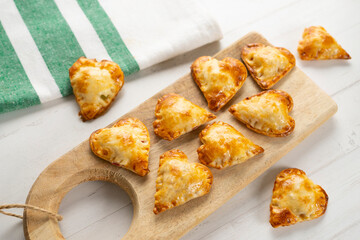 Argentinian heart-shaped dumplings stuffed with beef.
