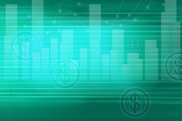 2d illustration dollar gold coin bussiness background concept
