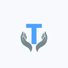 Fototapeta premium T letter logo, medical logo, minimal letter logo 