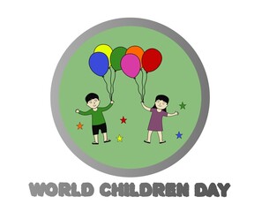Children's day vector design. world children's day logo. vector design illustration.
