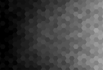 Abstract pattern background. Hexagon shape with black gradient faded to gray. Texture design for publication, cover, poster, brochure, flyer, banner, wall. Vector illustration.