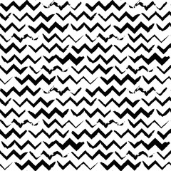 Hand drawn seamless pattern with zigzag line