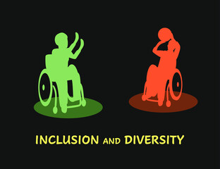 Boys in a wheelchair are playing basketball. The concept of inclusion and diversity.