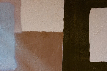 Abstract colorful wall texture background. Brown, beige and grey colour stone texture with shadows...