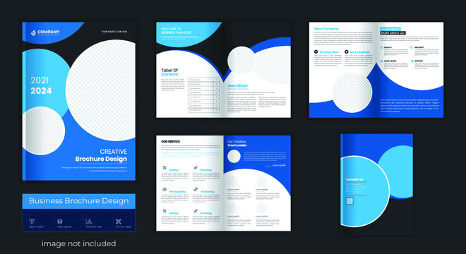 Corporate Business Brochure Design Template, 8 Page brochure, company profile