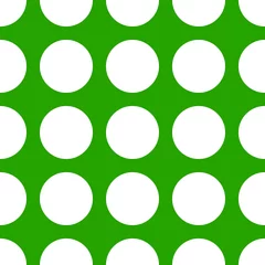 Behang Groen Groen naadloos patroon met witte cirkels.
