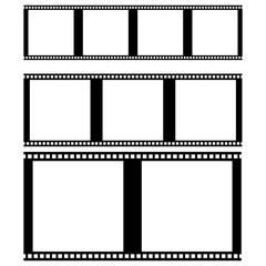 Photo / film strip silhouette. Illustration for photography, cinematography themes - obrazy, fototapety, plakaty