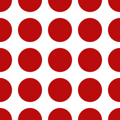 White seamless pattern with dark red circles