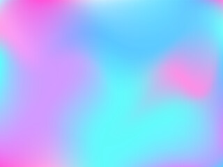 Holographic background. Bright smooth mesh blurred futuristic pattern in pink, blue, green colors. Fashionable ad vector.