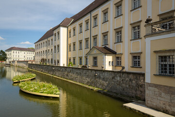 Facade of famous Monastery Kremsmünster, Kremsmünster, Upper Austria