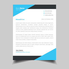 Modern abstract corporate business letterhead, Elegant and minimalist style letterhead design template for business projects.