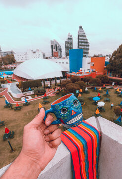 Taza de calavera artesan&iacute;a en las alturas de un hermoso lugar 2