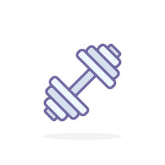 Dumbbell icon in filled outline style.