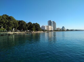 The beautiful Limassol Enaerios Beach Limassol in Cyprus
