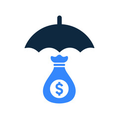 Fund, protection, insurance, premium, security, umbrella icon. Editable vector graphics.