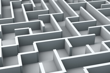 Maze concept 3D render