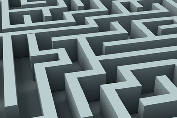 Maze concept 3D render