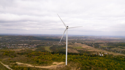 group of windmills for renewable electric energy production