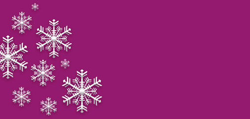 Naklejka na ściany i meble Abstract beautiful Christmas pink background with snowflake