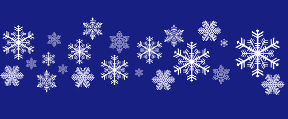 Beautiful blue Christmas background with snowflake