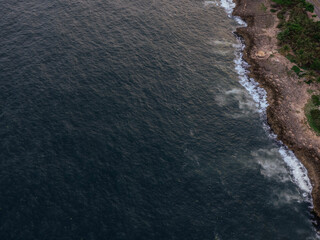 waves on the rocks