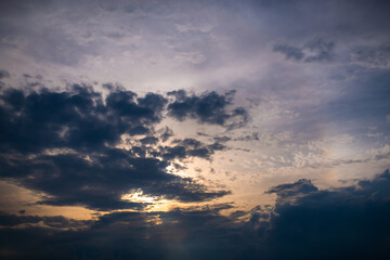 cumulus storm clouds in the sky