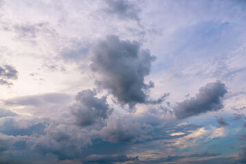 Fototapeta na wymiar cumulus storm clouds in the sky