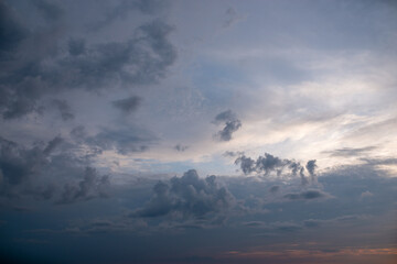 cumulus storm clouds in the sky