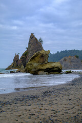 Moody sky casts a dramatic spell on Rialto Beach sea stack