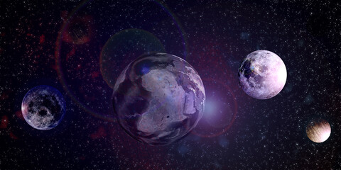 Space planet galaxy, Earth Mars saturn universe astronomy solar system. Elements of this image furnished by NASA. 
