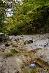 a small river in the mountains
