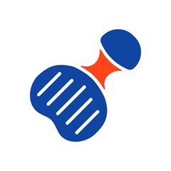 Plastic sled vector icon. Winter sign