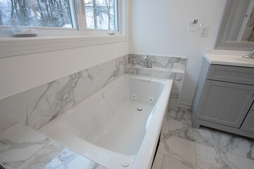 Luxury mansion master bathroom with jacuzzi tub