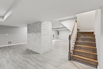 Stone pillar of luxurious mansion basement