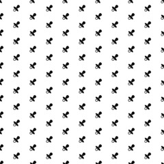 Square seamless background pattern from black nipple symbols. The pattern is evenly filled. Vector illustration on white background