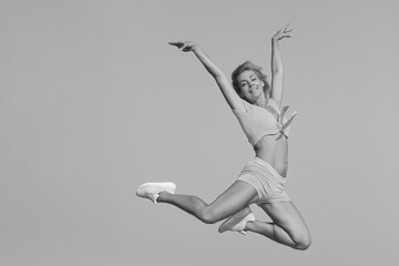 Fototapeta premium young beauty woman do exercises