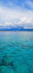 View of Gili Trawangan Island, Indonesia with morning. Lombok, Indonesia