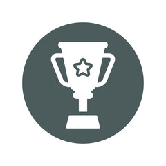 Trophy, champion, win, wining, winner icon. gray vector design.