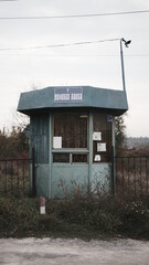 Blue Icon shop vintage USSR times. The letters ''Иконная Лавка'' means Icon Shop near...