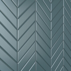 3d rendering of beveled herringbone satined ceramic tiles 