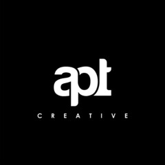 APT Letter Initial Logo Design Template Vector Illustration - obrazy, fototapety, plakaty