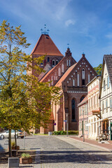 Fototapeta na wymiar Pfarrkirche St. Marien Plau am See, Mecklenburg-Vorpommern in Deutschland