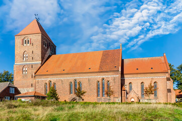 Pfarrkirche St. Marien Plau am See, Mecklenburg-Vorpommern in Deutschland - obrazy, fototapety, plakaty