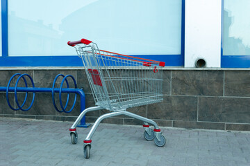 shopping cart on the street