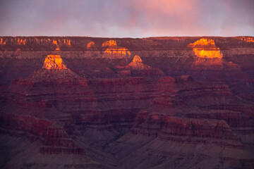 Grand Canyon national park sunset and sunrise