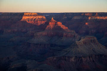 Grand Canyon national park sunset and sunrise