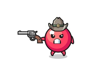 the cranberry cowboy shooting with a gun